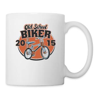 Old School Biker 2015. 8th birthday - Mug - white - Right