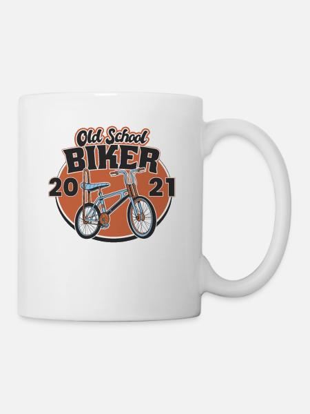 Old School Biker 2021. 2. Geburtstag - Tasse - Weiß