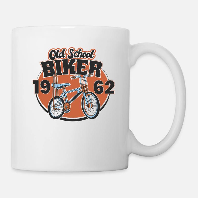 Old School Biker 1962. 61. Geburtstag - Tasse - Weiß