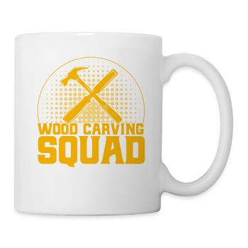 Schreiner Holzschnitzerei Holzbearbeitung Geschenk - Tasse - Weiß - Rechts