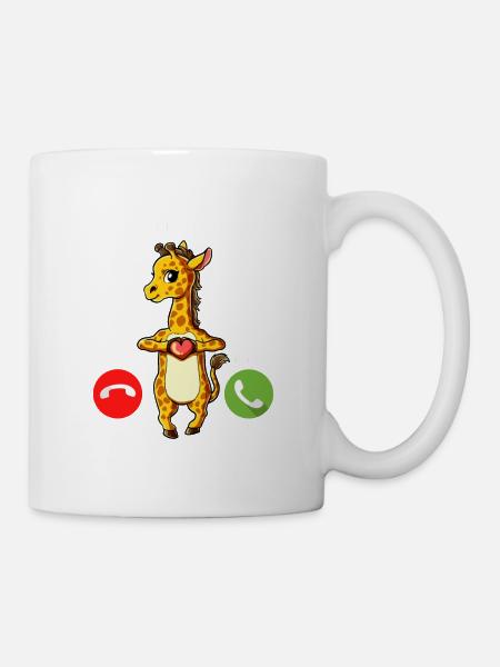 Meine Giraffe Ruft An - Tasse - Weiß