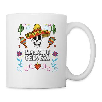 Necesito Cerveza Beer Drinker Alcoholic Mexican - Tasse - Weiß - Rechts