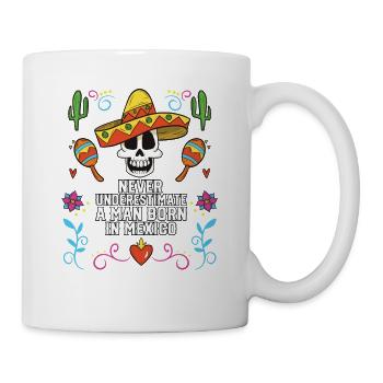 Ne sous-estimez jamais un homme né au Mexique mexicain - Mug blanc - blanc - Droite
