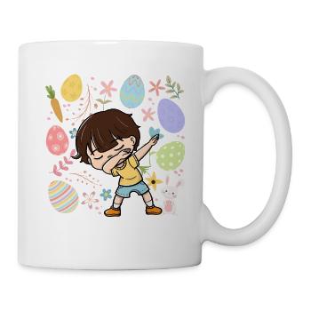 Dabbing Boy Colorful Eggs Easter Costume Holida - Mug - white - Right