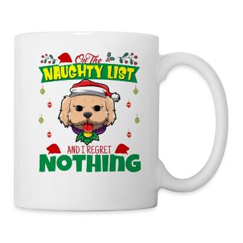Sur la liste coquine et je ne regrette rien Père Noël - Mug blanc - blanc - Droite