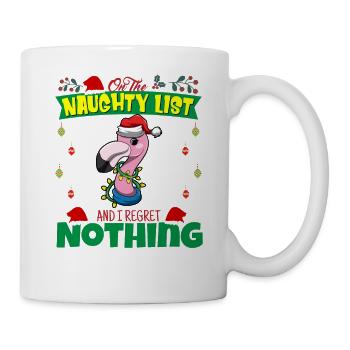 Sur la liste coquine et je ne regrette rien Père Noël - Mug blanc - blanc - Droite