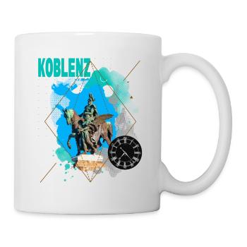 Koblenz Deutschland Stadt Skyline Vintage Retro - Tasse - Weiß - Rechts