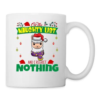 Sur la liste coquine et je ne regrette rien Père Noël - Mug blanc - blanc - Droite