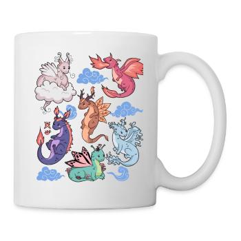 Flight of Dragons Mignon Élémentaire Mythique - Mug blanc - blanc - Droite