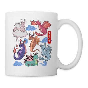 Flight of Dragons Mignon Élémentaire Mythique - Mug blanc - blanc - Droite