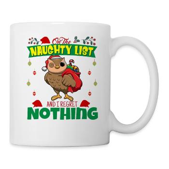 Sur la liste coquine et je ne regrette rien Père Noël - Mug blanc - blanc - Droite
