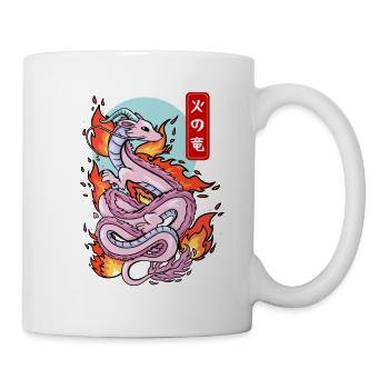 Japanischer Feuerdrache Elementarer Mythos - Tasse - Weiß - Rechts