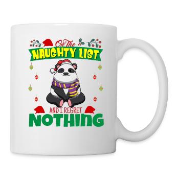 Sur la liste coquine et je ne regrette rien Père Noël - Mug blanc - blanc - Droite