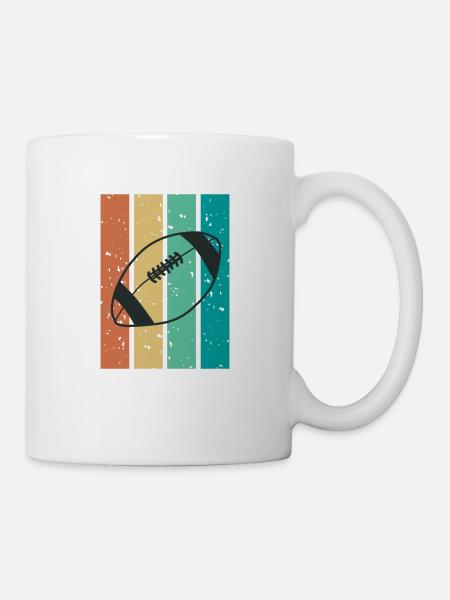 Rugby Mannschaftssport retro - Tasse - Weiß