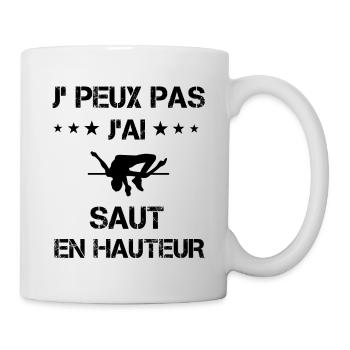Je peux pas j'ai saut en hauteur cadeau humour - Mug blanc - blanc - Droite