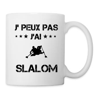 Je peux pas j'ai slalom cadeau humour - Mug blanc - blanc - Droite