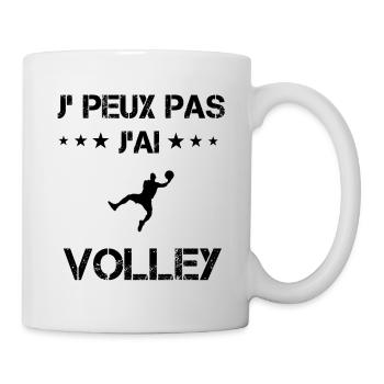 Je peux pas j'ai volley sport cadeau humour - Mug blanc - blanc - Droite