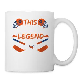 Diese Sportlegende Ist Jetzt 43, Eishockeyspiel - Tasse - Weiß - Rechts