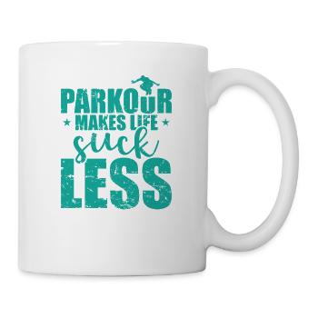 Parkour Makes Life suck less Sport Training - Mug - white - Right