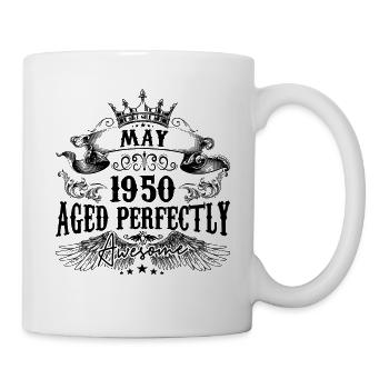 1950 | May Aged Perfectly 1950 birthday gift - Mug blanc - blanc - Droite