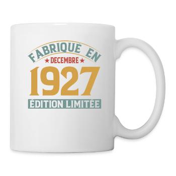 Fabriqué En Décembre 1927 Édition Limitée - Mug blanc - blanc - Droite