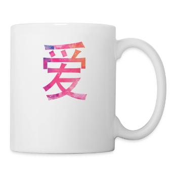 Liebe in chinesischen Schriftzeichen geschrieben - Tasse - Weiß - Rechts
