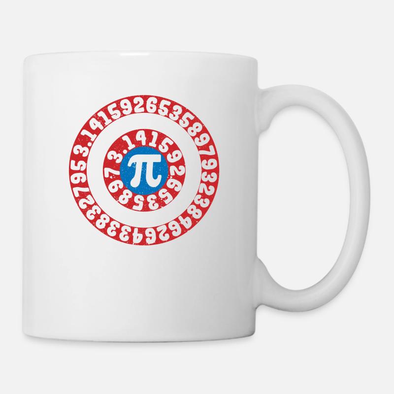 Mathematiker Kapitän Pi Superheld Math Nerd Geek - Tasse - Weiß