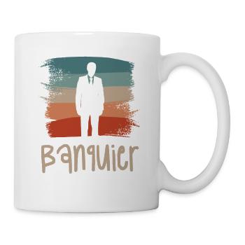 Vintage Retro Banquier Bancaire Banque - Mug blanc - blanc - Droite