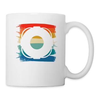 Vintage Retro Maître Nageur Sauveteur - Mug blanc - blanc - Droite