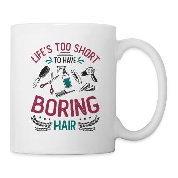 La vie est trop courte pour un ennuyeux - Mug blanc - blanc - Droite