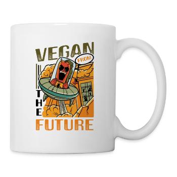 Vegans from the future, evil vegans. - Mug - white - Right