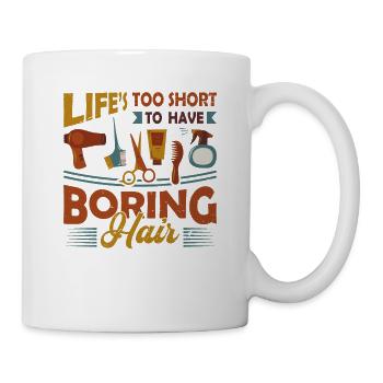 La vie est trop courte pour un ennuyeux - Mug blanc - blanc - Droite