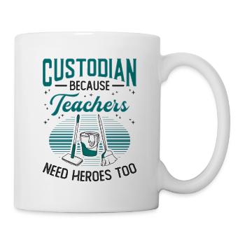 Des gardiens parce que les enseignants ont aussi besoin de héros - Mug blanc - blanc - Droite