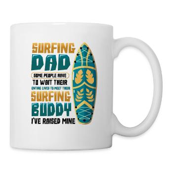 Surfen Vater Und Sohn, Surfer. - Tasse - Weiß - Rechts