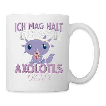 Axolotl - Tasse - Weiß - Rechts