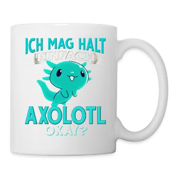 Axolotl - Tasse - Weiß - Rechts