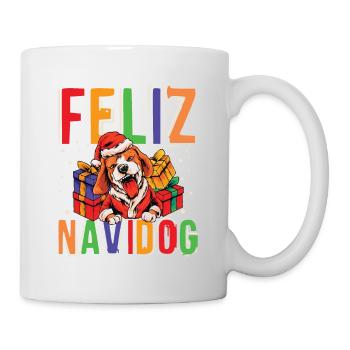 Feliz Navidog Hunde Weihnachten - Tasse - Weiß - Rechts
