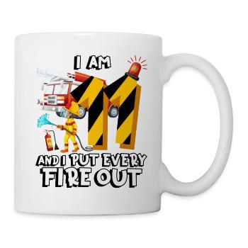 Pompier Pompiers J’ai 11 ans - Mug blanc - blanc - Droite