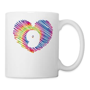 9th birthday Heart Tie Dye | Tie Dye Themed - Mug - white - Right