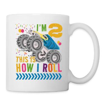 Ich Bin 2 Es Ist, Wie Ich Rollen | Monster Truck - Tasse - Weiß - Rechts