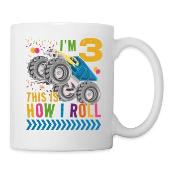 Ich Bin 3 Es Ist, Wie Ich Rollen | Monster Truck - Tasse - Weiß - Rechts