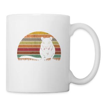 Gerbil Retro Rennratte Vintage Rennmaus - Tasse - Weiß - Rechts