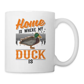 La maison est l’endroit où sont mes canards - Mug blanc - blanc - Droite