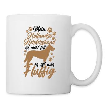 Mein Hollandse Herdershond ist nicht fett - Tasse - Weiß - Rechts