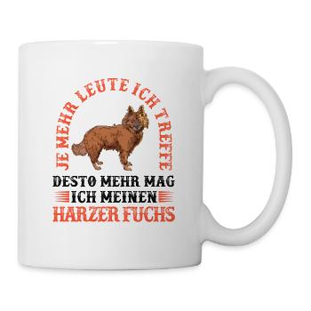 Mehr Harzer Fuchs weniger Menschen Hütefuchs - Tasse - Weiß - Rechts