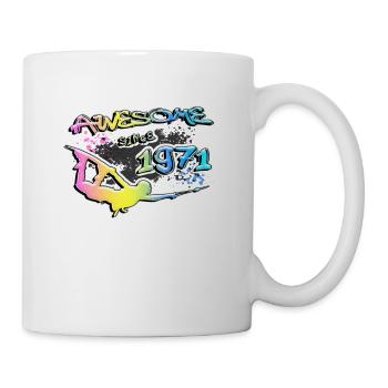 Awesome since 1971. Wakeboard Lifestyle Vintage - Tasse - Weiß - Rechts