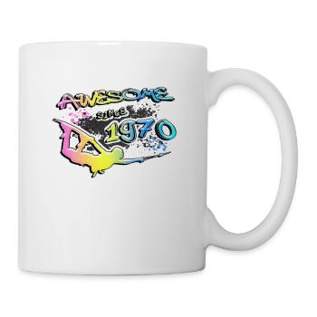 Awesome since 1970. Wakeboard Lifestyle Vintage - Tasse - Weiß - Rechts