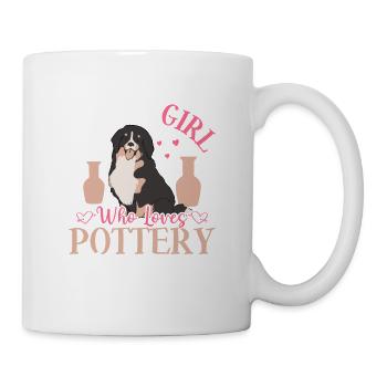 Just A Girl Who Loves Pottery And Dogs Ceramic - Tasse - Weiß - Rechts
