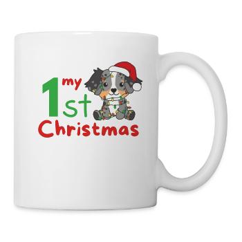 Berger australien Weihnachten mon 1er Noël - Mug blanc - blanc - Droite