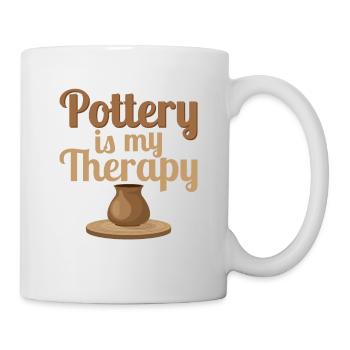 La poterie est ma thérapie Artiste céramiste Fabricant de pots - Mug blanc - blanc - Droite